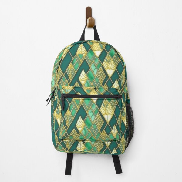 Item preview, Triangular Harmony: Geometric Teal And Golden Pattern Elegance designed and sold by Moonsiess.