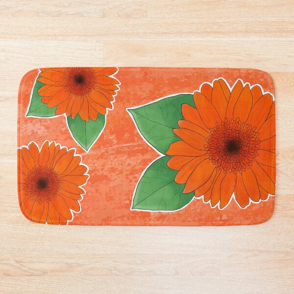 Item preview, orange flowers designed and sold by ChallaDesign.
