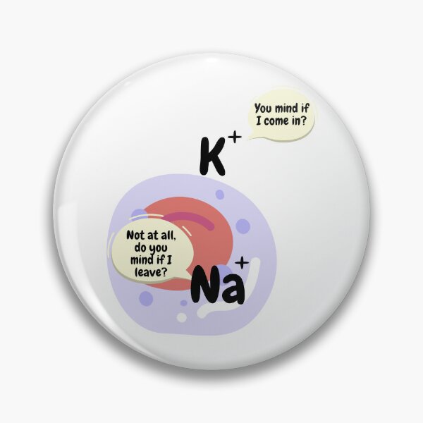 Item preview, sodium and potassium ions exchange, funny biology designed and sold by NoetherSym.