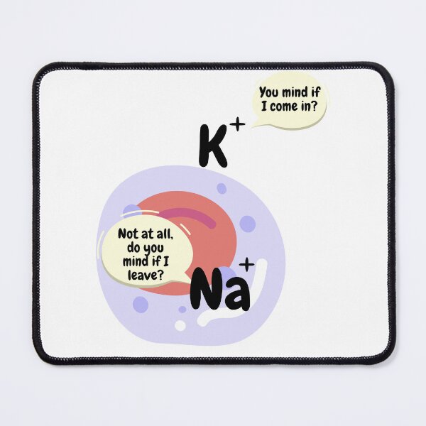 Item preview, sodium and potassium ions exchange, funny biology designed and sold by NoetherSym.