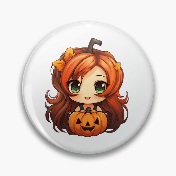 Item preview, Chibi Witch and a carved pumpkin  designed and sold by Vansky-Art.