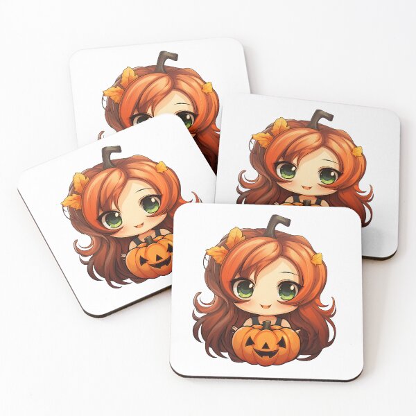 Item preview, Chibi Witch and a carved pumpkin  designed and sold by Vansky-Art.