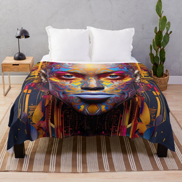 Item preview, "Beyond the Borders: Abstract Portrait of a Futurist Woman" designed and sold by Art-Vortex-fr.