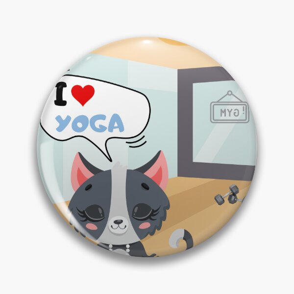 Item preview, Cat doing yoga in the gym designed and sold by studio468.