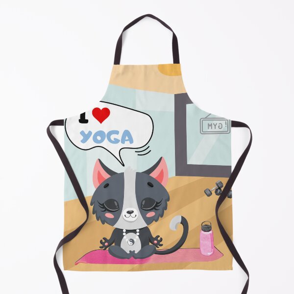 Item preview, Cat doing yoga in the gym designed and sold by studio468.