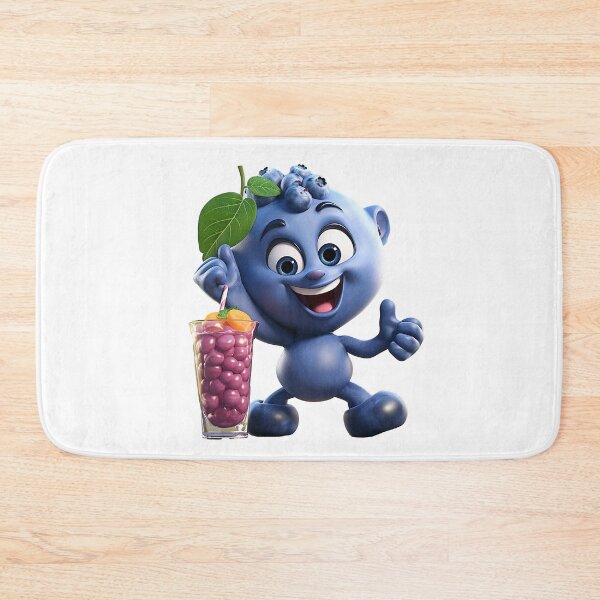 Item preview, Fruit smoothie – Mascotte who’s shaking a smoothie, 3D blackberry cartoon designed and sold by JansenGS.
