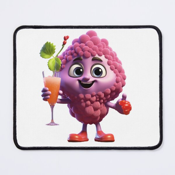 Item preview, Fruit smoothie – Mascotte who’s shaking a smoothie, 3D strawberry cartoon designed and sold by JansenGS.