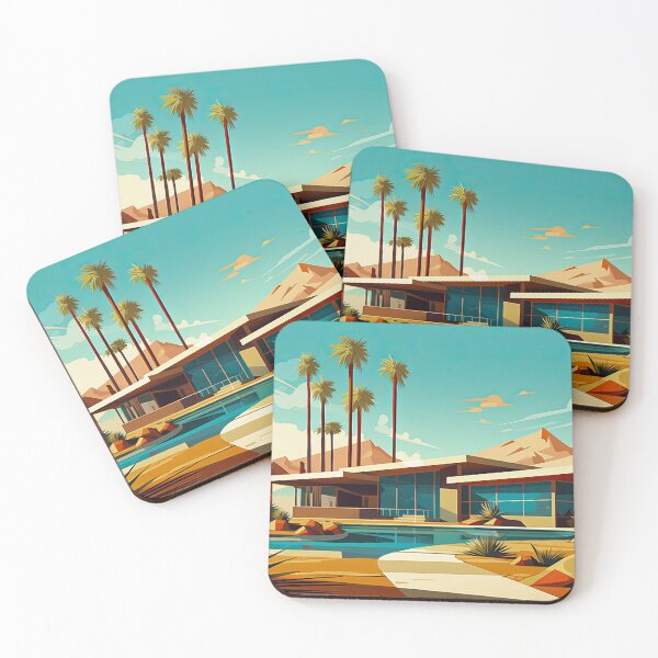 Item preview, Bungalow retro Arizona desert scenery designed and sold by FlatLandPrints.