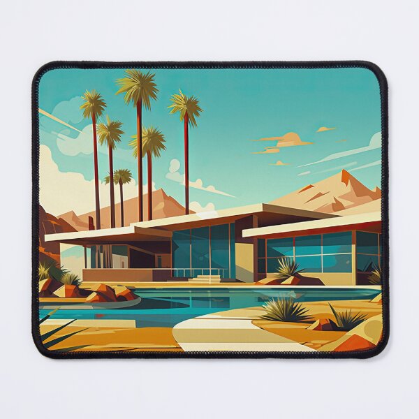 Item preview, Bungalow retro Arizona desert scenery designed and sold by FlatLandPrints.