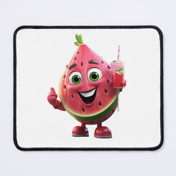 Item preview, Fruit smoothie – Mascotte who’s shaking a smoothie, 3D watermelon cartoon designed and sold by JansenGS.