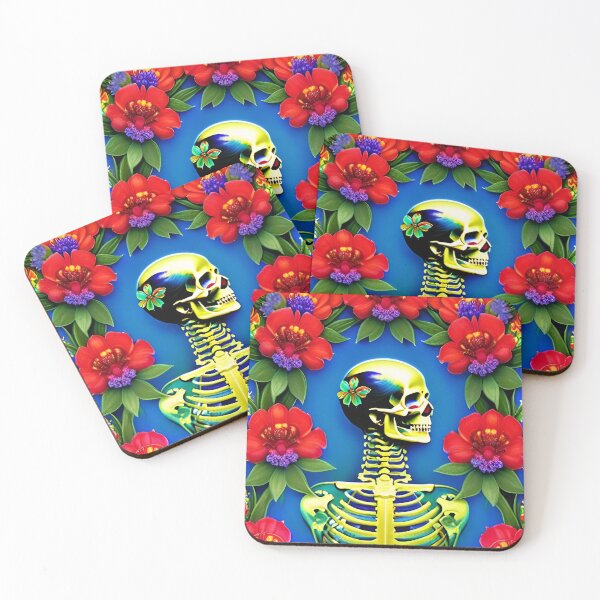 Item preview, Trippy Dreams - Death Flowers Psychedelic Skeleton Art 32 designed and sold by Benito Del Ray.
