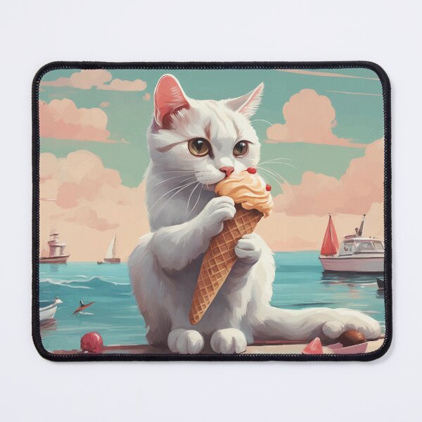 Item preview, Cat loves ice cream designed and sold by StarDesigns5.
