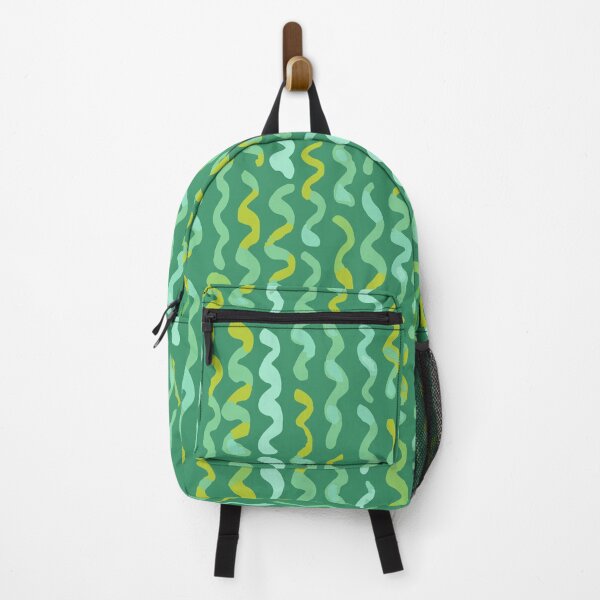 Item preview, Kelly green and lemon yellow Watercolour wavy lines designed and sold by FrancesPoff.