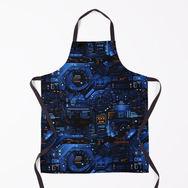 Item preview, Chrono-Tech Dreamscape: Futuristic Sci-Fi Seamless Pattern designed and sold by AlienSkinEyes.