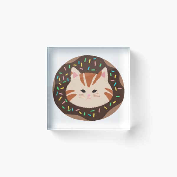 Item preview, Chocolate Donut Kitty-Adorable Cat Illustration designed and sold by DazziDazzi.