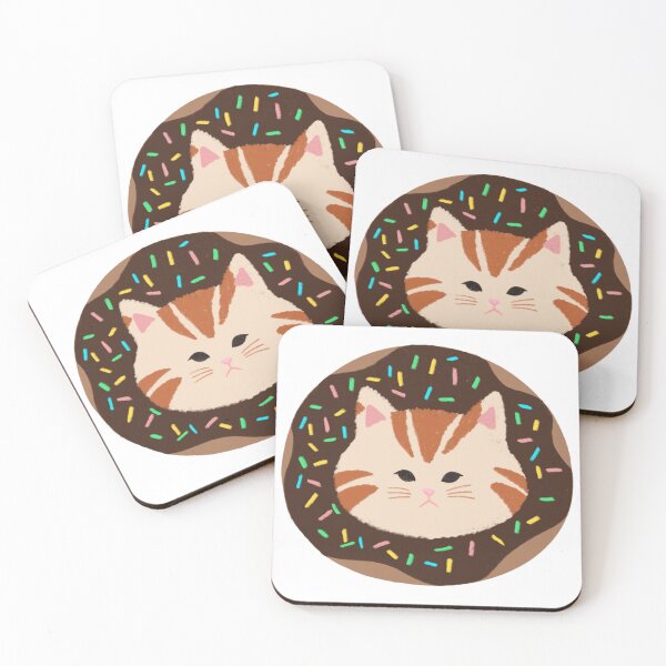Item preview, Chocolate Donut Kitty-Adorable Cat Illustration designed and sold by DazziDazzi.