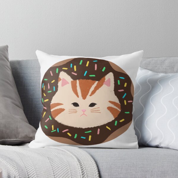 Item preview, Chocolate Donut Kitty-Adorable Cat Illustration designed and sold by DazziDazzi.