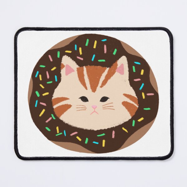 Item preview, Chocolate Donut Kitty-Adorable Cat Illustration designed and sold by DazziDazzi.