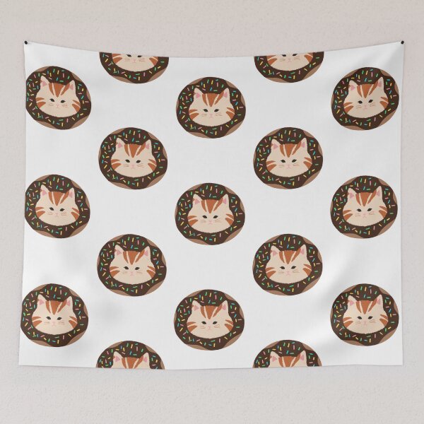 Item preview, Chocolate Donut Kitty-Adorable Cat Illustration designed and sold by DazziDazzi.