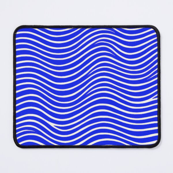 Item preview, Oceanic Echoes Minimalist Blue Waveform Art Print designed and sold by PinkNomad.