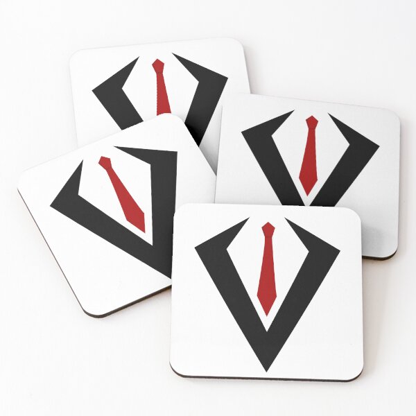 Item preview, "Sleek Elegance: Black Suit & Red Tie Logo Collection" designed and sold by Pearlsiwa.
