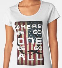 Q - QANON - WHERE WE GO ONE WE GO ALL (UPDATE read description) Women's Premium T-Shirt