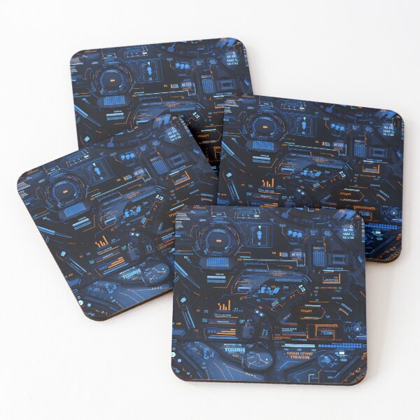 Item preview, Chrono-Tech Dreamscape: Futuristic Sci-Fi Seamless Pattern designed and sold by AlienSkinEyes.