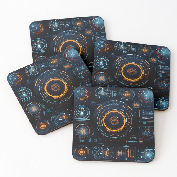 Item preview, Chrono-Tech Dreamscape: Futuristic Sci-Fi Seamless Pattern designed and sold by AlienSkinEyes.