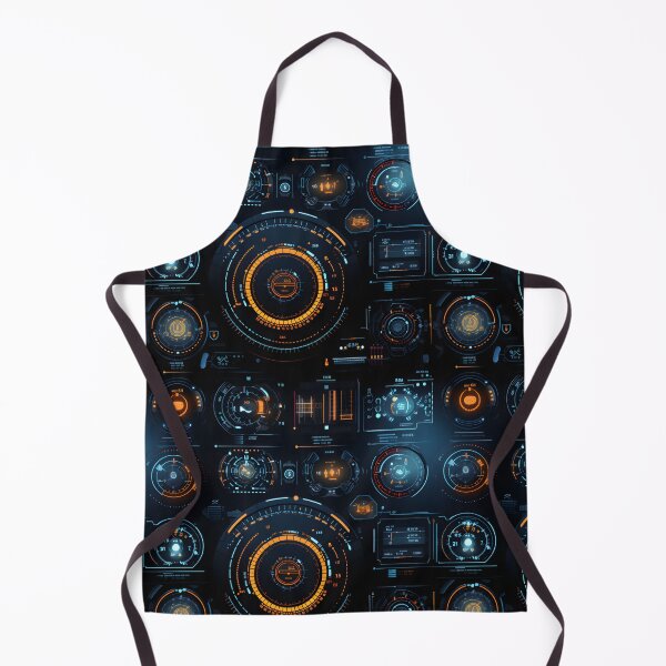 Item preview, Chrono-Tech Dreamscape: Futuristic Sci-Fi Seamless Pattern designed and sold by AlienSkinEyes.