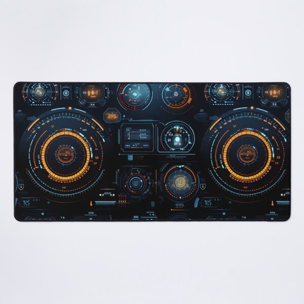 Item preview, Chrono-Tech Dreamscape: Futuristic Sci-Fi Seamless Pattern designed and sold by AlienSkinEyes.