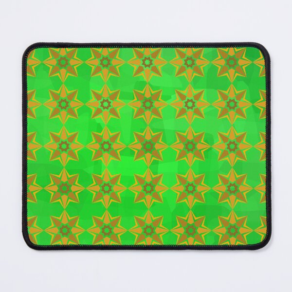 Item preview, Groovy green and yellow stars pattern designed and sold by ArtAngiTresors.