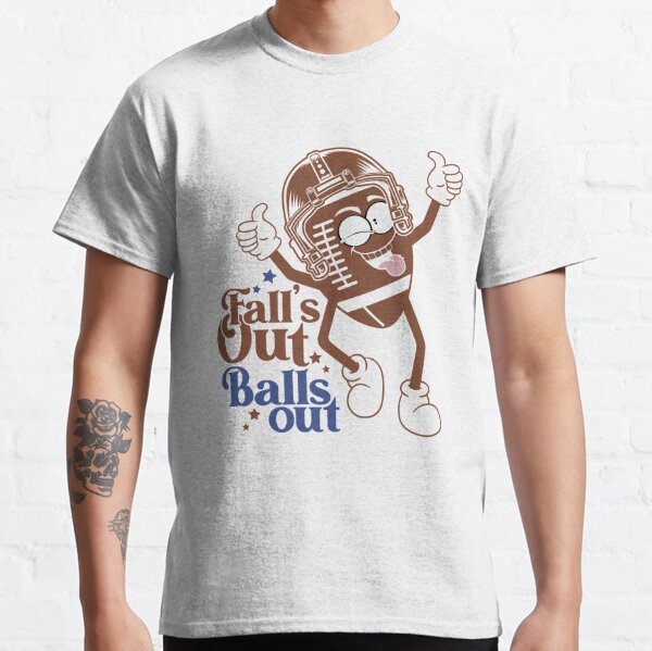 Funny football balls falls like bocce and retro ga' Unisex Baseball T-Shirt