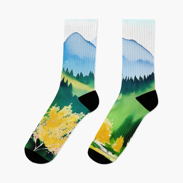 Item preview, Watercolor Mountain Landscape - Impressionism and Chinese painting designed and sold by joejiing.