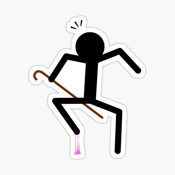 Funny stickman with gun Sticker for Sale by Mr SS