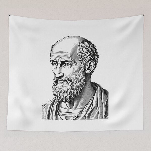 Item preview, Portrait of Hippocrates of Kos designed and sold by NTGUILTY.