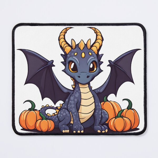 Item preview, Cheerful Halloween Dragon with Pumpkins designed and sold by Everything Dragon Shop.