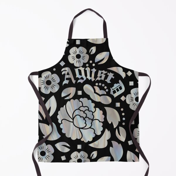 Item preview, Agust D Lotus Charm Pattern (on black) designed and sold by loonylunaART.