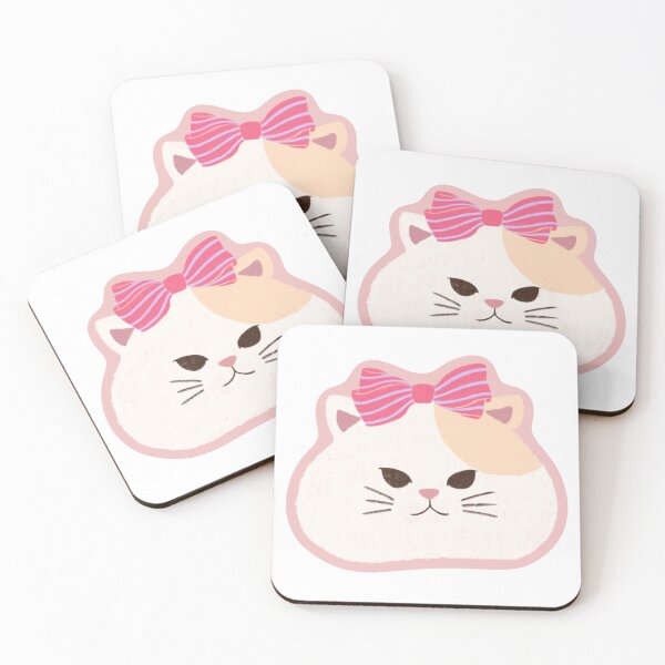 Item preview, Adorable Fluffy Cat With a Pink Bow-Whimsical Illustration designed and sold by DazziDazzi.