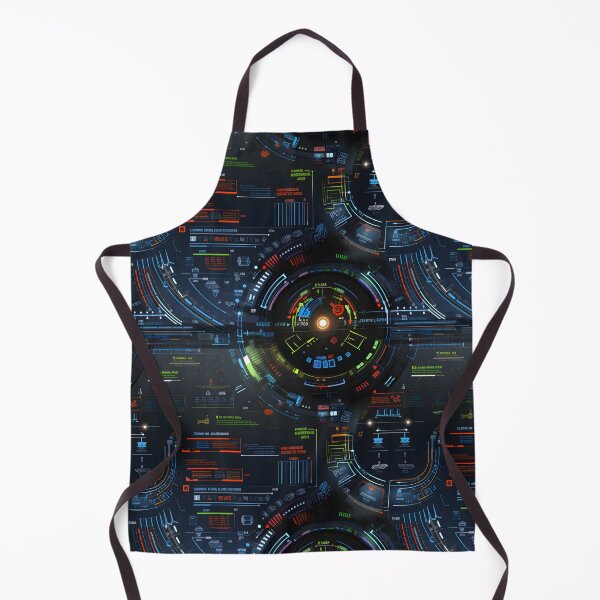 Item preview, Chrono-Tech Dreamscape: Futuristic Sci-Fi Seamless Pattern designed and sold by AlienSkinEyes.