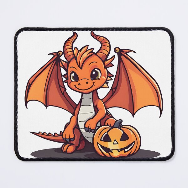 Item preview, Happy Halloween Dragon with Jack-O-Lantern designed and sold by Everything Dragon Shop.