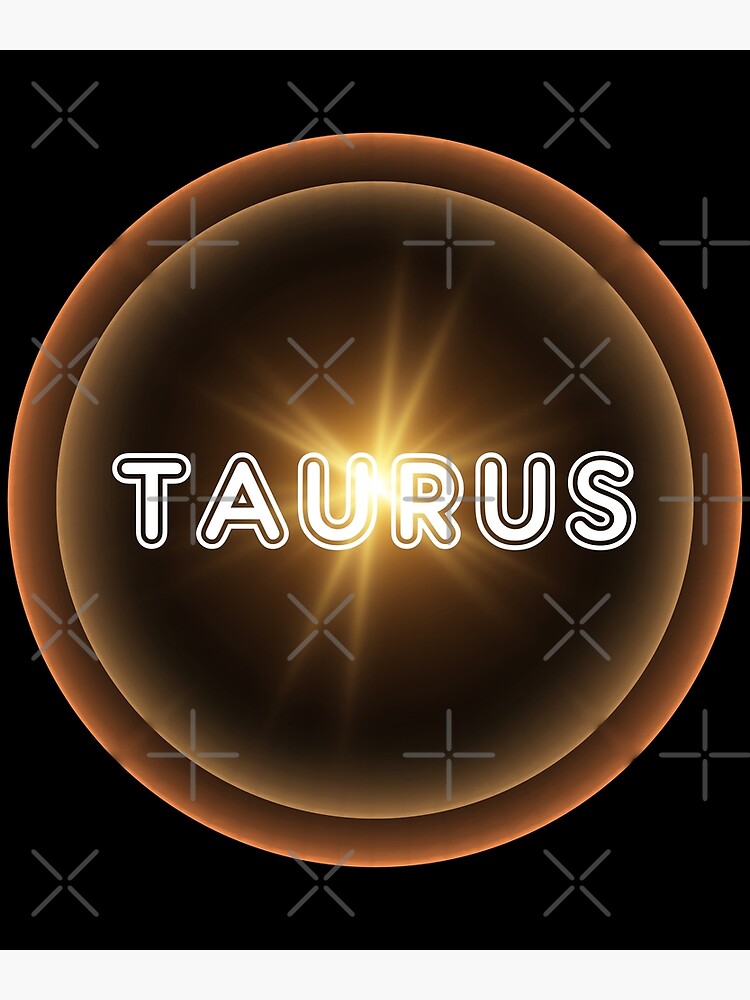 Taurus Earth Sign Shining Flare Effect Poster