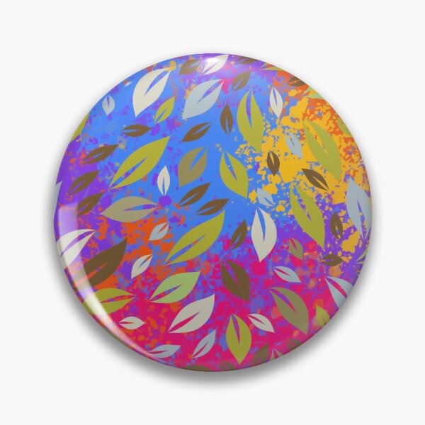 Item preview, Colorful leaves and paint splash pattern designed and sold by ArtAngiTresors.