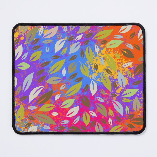Item preview, Colorful leaves and paint splash pattern designed and sold by ArtAngiTresors.