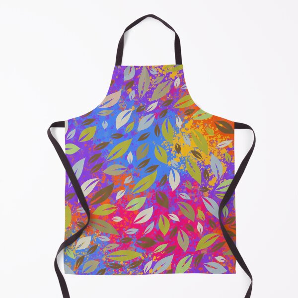Item preview, Colorful leaves and paint splash pattern designed and sold by ArtAngiTresors.