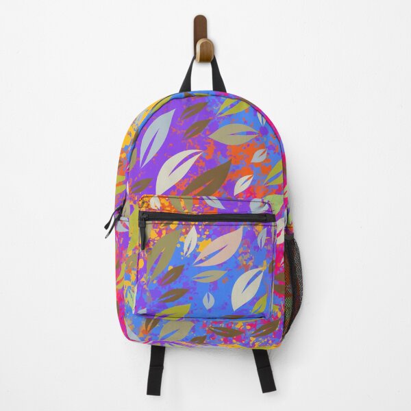 Item preview, Colorful leaves and paint splash pattern designed and sold by ArtAngiTresors.