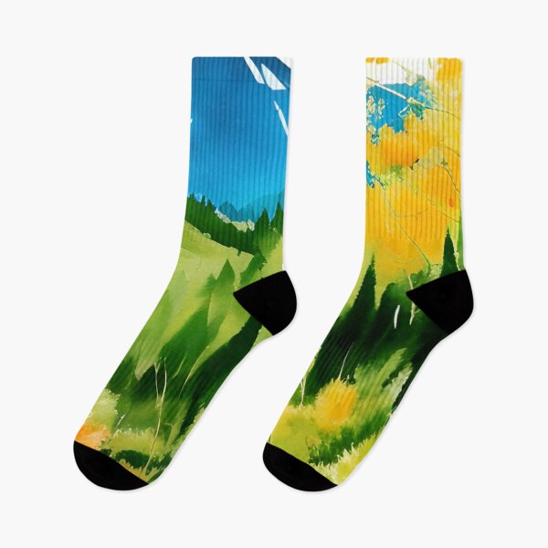 Item preview, Watercolor Mountain Landscape - Impressionism and Chinese painting designed and sold by joejiing.