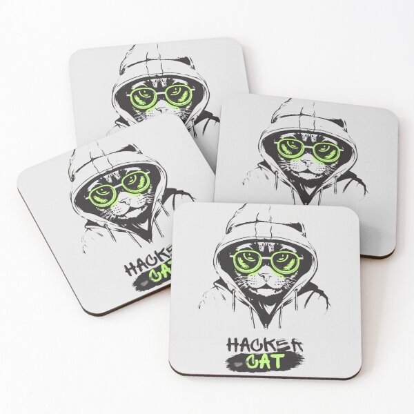 Item preview, Unleash Your Inner Techie with Our Mesmerizing Hacker Cat T-Shirt designed and sold by Puppy Paws.