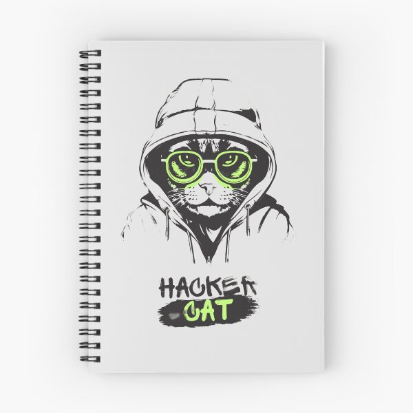 Item preview, Unleash Your Inner Techie with Our Mesmerizing Hacker Cat T-Shirt designed and sold by Puppy Paws.