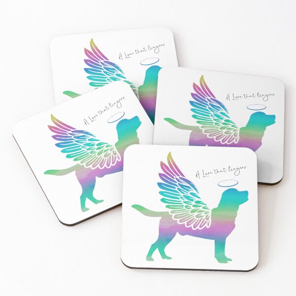 Item preview, Labrador Retriever Angel Wings Rainbow Bridge Pet Loss keepsakes designed and sold by ElizInspires.