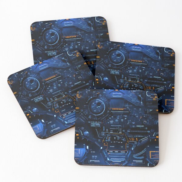 Item preview, Chrono-Tech Dreamscape: Futuristic Sci-Fi Seamless Pattern designed and sold by AlienSkinEyes.